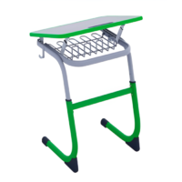 Парта одноместная с полиуретановой кромкой регулируемая по высоте и углом наклона столешницы - «globural.ru» - Рузаевка