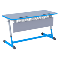 Парта Nomad двухместная регулируемая по высоте с полиуретановой кромкой - «globural.ru» - Рузаевка