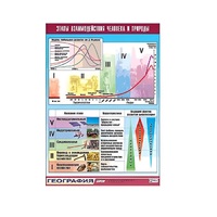 Таблица демонстрационная "Этапы взаимодействия человека и природы" (винил 100x140) - «globural.ru» - Рузаевка
