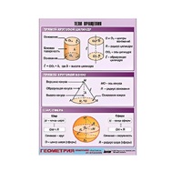 Таблица демонстрационная "Тела вращения" (винил 100х140) - «globural.ru» - Рузаевка