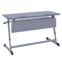 Парта двухместная Nomad V с полиуретановой кромкой регулируемая по высоте  - «globural.ru» - Рузаевка