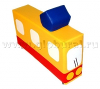 Напольная мягкая игрушка «Трамвай» каталка - «globural.ru» - Рузаевка