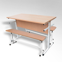 Обеденная группа четырехместная со скамьей - «globural.ru» - Рузаевка