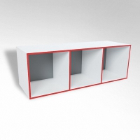 Открытая настенная полка-3-х секционная ТР3 ЛДСП  - «globural.ru» - Рузаевка