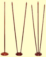 Подставка для флагов напольная с двумя отверстиями в сборе (дерево) - «globural.ru» - Рузаевка