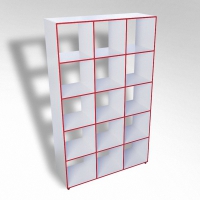 Шкаф открытый многосекционный ТР15 ЛДСП  - «globural.ru» - Рузаевка