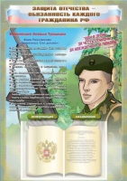 Стенд-уголок "Защита Отечества – обязанность каждого гражданина Российской Федерации" - «globural.ru» - Рузаевка