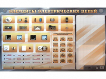 Наглядно-демонстрационный светодинамический стенд "Элементы электрических цепей" с маркерными полями - «globural.ru» - Рузаевка