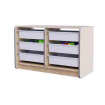 Двойной модуль для хранения игрушек из коллекции мебели «НЕГА» (цвет бежевый) - «globural.ru» - Рузаевка