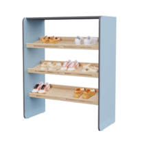 Полка для обуви во входную группу из коллекции мебели «НЕГА» (цвет голубой) - «globural.ru» - Рузаевка