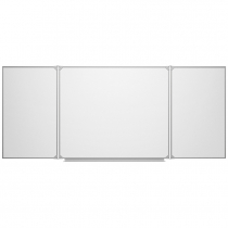 Доска магнитно-маркерная настенная трехэлементная белая полимерная - «globural.ru» - Рузаевка