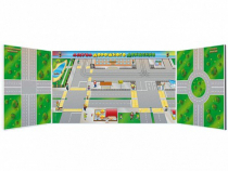 Доска магнитно-маркерная комбинированная, панорамная, трехэлементная "Азбука дорожного движения" - «globural.ru» - Рузаевка