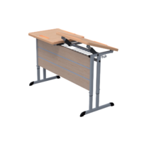 Стол ученический двухместный с наклоняемыми столешницами - «globural.ru» - Рузаевка