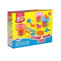 Пластилин на растительной основе Artberry/Stamp Your Zoo 3 бан./35 г со штампами - «globural.ru» - Рузаевка