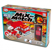 Магнитный конструктор Транспорт "Смешай и собери". Серия Пожарная и спасательная техника. Стартовый набор - «globural.ru» - Рузаевка