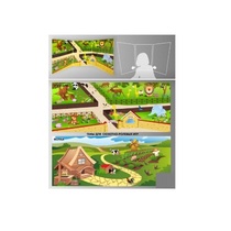 Стенд для сюжетно-ролевых игр 2-х сторонний (Зоопарк, ферма) - «globural.ru» - Рузаевка