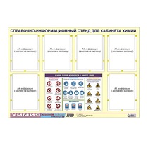 Стенд "Правила техники безопасности в кабинете химии" (80х110, 6 карманов) - «globural.ru» - Рузаевка