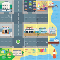 Тематическое поле-маршрутизатор  для мини-робота «На берегу моря» - «globural.ru» - Рузаевка
