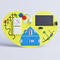 Бизиборд "Большое жёлтое сердце" - «globural.ru» - Рузаевка