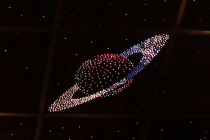 Потолок "Звездное небо с анимационным фибероптическим эффектом сатурн" - «globural.ru» - Рузаевка