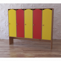 Шкаф 5-секционный с нишей под скамью "Яркое детство" - «globural.ru» - Рузаевка