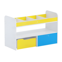 Стеллаж для пособий 1 (белый/желтый/синий) - «globural.ru» - Рузаевка