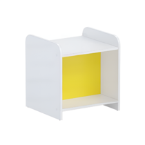 Стеллаж для пособий 6 (белый/желтый)  - «globural.ru» - Рузаевка