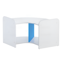 Стеллаж для пособий 7 (белый/синий)  - «globural.ru» - Рузаевка