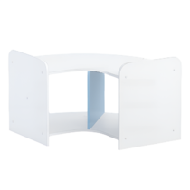 Стеллаж для пособий 7 (белый/прибрежный синий) - «globural.ru» - Рузаевка