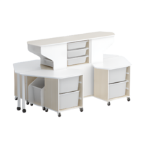 Модуль-стеллаж "Робот-Робик 002" (дуб молочный/белый) - «globural.ru» - Рузаевка