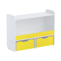 Стеллаж для игрушек и пособий "Росток 1" (белый/желтый) - «globural.ru» - Рузаевка