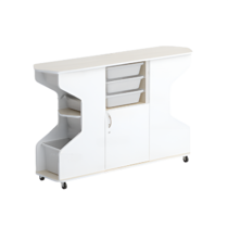 Стеллаж Робик 002 (дуб молочный/белый) - «globural.ru» - Рузаевка