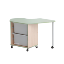 Стол детский правый Робик 002 (бук/фисташковый)  - «globural.ru» - Рузаевка