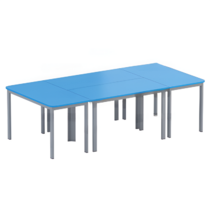 Композиция из составных столов (синий/серый) - «globural.ru» - Рузаевка