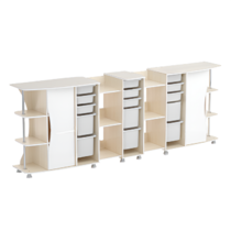 Модульные стеллажи Робик 001 (дуб молочный/белый) - «globural.ru» - Рузаевка