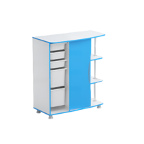 Стеллаж правый Робик 001 (белый/синий) - «globural.ru» - Рузаевка