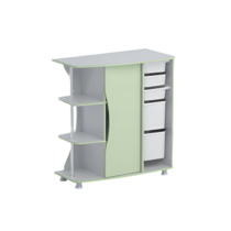 Стеллаж левый Робик 001 (серый/фисташковый)  - «globural.ru» - Рузаевка