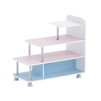 Стеллаж для пособий 4 (белый/зефир/прибрежный синий)  - «globural.ru» - Рузаевка