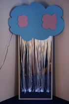 Зеркальное панно с фиброоптическими нитями «Разноцветный дождь» - «globural.ru» - Рузаевка