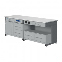 Стол лабораторный демонстрационный с электрическими розетками, автоматами аварийного отключения тока - «globural.ru» - Рузаевка