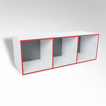 Открытая настенная полка-3-х секционная ТР3 ЛДСП  - «globural.ru» - Рузаевка