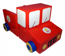 Напольная мягкая игрушка «Пожарная  машина» - «globural.ru» - Рузаевка