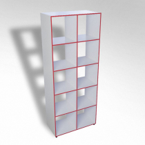 Шкаф открытый многосекционный ТР10 ЛДСП  - «globural.ru» - Рузаевка