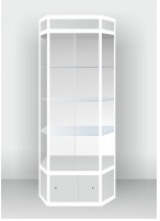 Шестигранная шкаф-витрина с подсветкой - «globural.ru» - Рузаевка