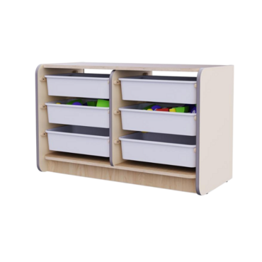 Двойной модуль для хранения игрушек из коллекции мебели «НЕГА» (цвет бежевый) - «globural.ru» - Рузаевка