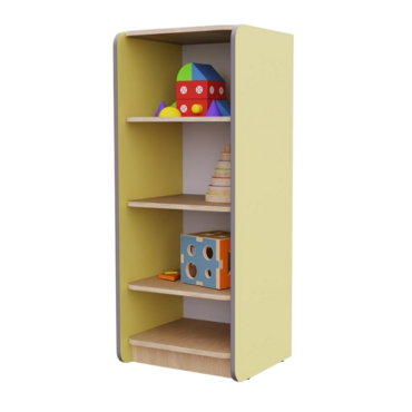 Открытый шкаф с полками из коллекции мебели «НЕГА» (цвет желтый) - «globural.ru» - Рузаевка