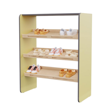 Полка для обуви во входную группу из коллекции мебели «НЕГА» (цвет желтый) - «globural.ru» - Рузаевка