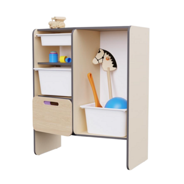 Шкаф для игрушек во входную группу из коллекции мебели «НЕГА» (цвет бежевый) - «globural.ru» - Рузаевка