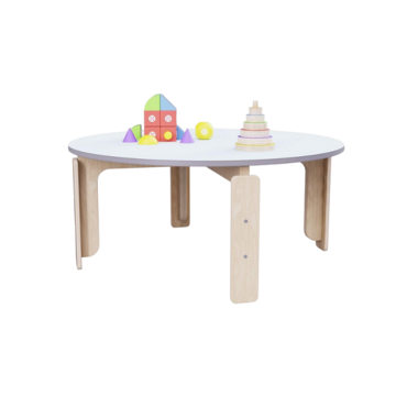 Круглый растущий стол из коллекции «НЕГА» р.гр. 2-3 (цвет голубой) - «globural.ru» - Рузаевка