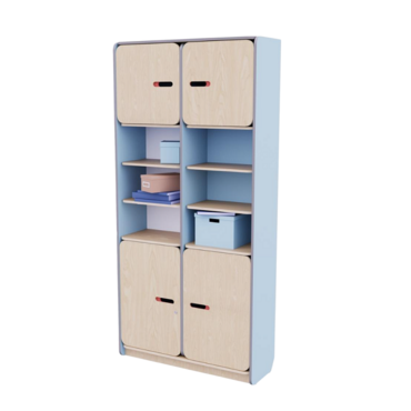 Рабочий стеллаж для воспитателя из коллекции «НЕГА» (цвет голубой) - «globural.ru» - Рузаевка